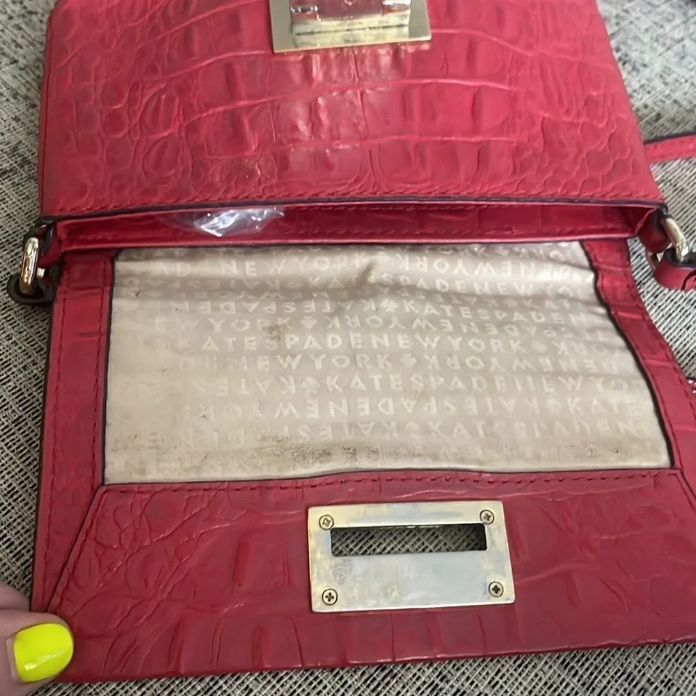 Kate Spade Leather‎ Red Alligator Small Crossbody